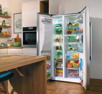 TwistIce Internal Ice Maker & XtraSpace Door Gallon Bins