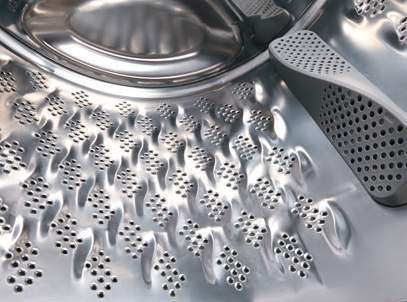 Wave-Shaped Drum Pattern 3D Ribs & Drum Interior LED Illumination