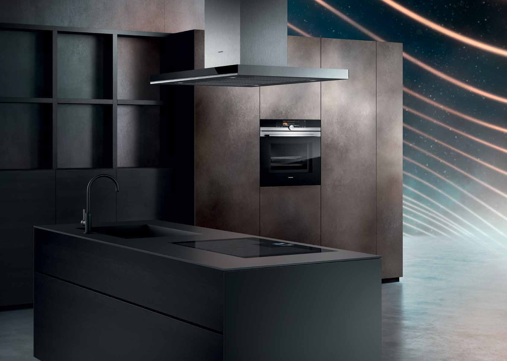 studioLine Island Chimney Hood with Perimeter Extraction